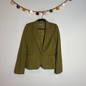 Vivienne Tam pea green single button blazer